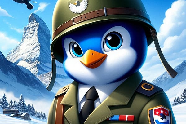 blue penguine military patch